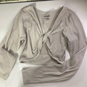 Garage Long Sleeve Crop Top